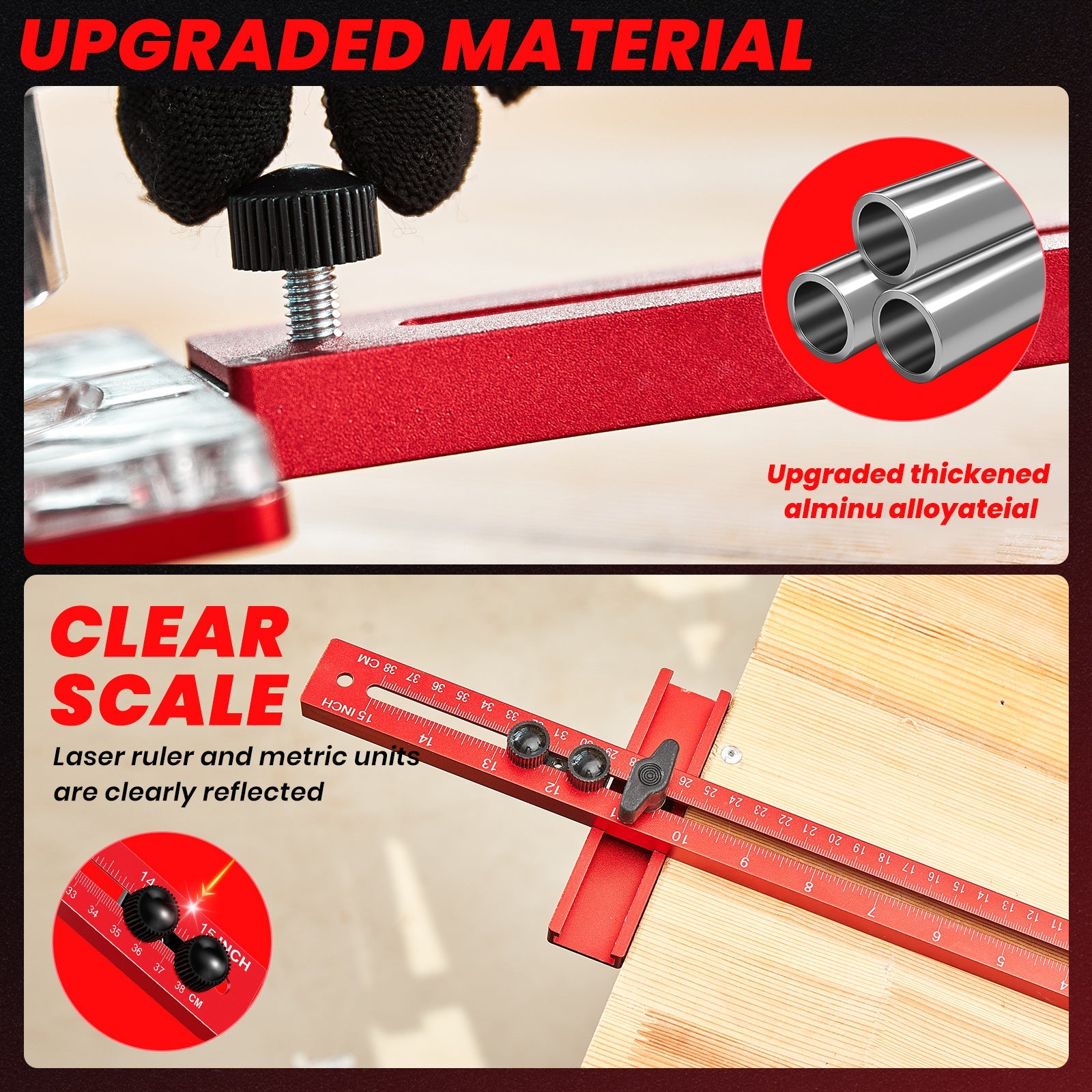 Robust Woodworking Bracket for Milling Tasks - SAKER® 4 in 1 Router Milling Groove Bracket