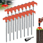 Sakerplus 8" Screw in Tent Stakes
