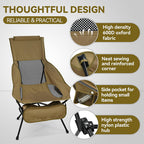 Sakerplus® Comfortable High Back Portable Camping Chair