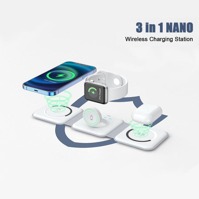 Saker Triple-fold Magnetic Wireless Charger