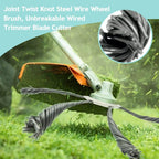 Sakerplus® 6 inch Steel Wire Brush Cutter Trimmer Head