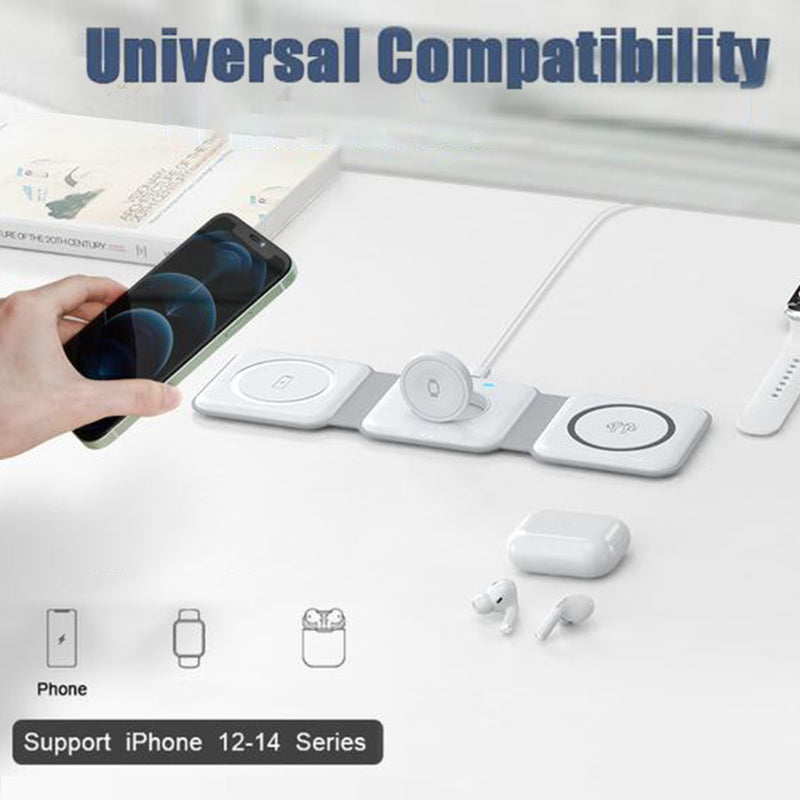 Saker Triple-fold Magnetic Wireless Charger