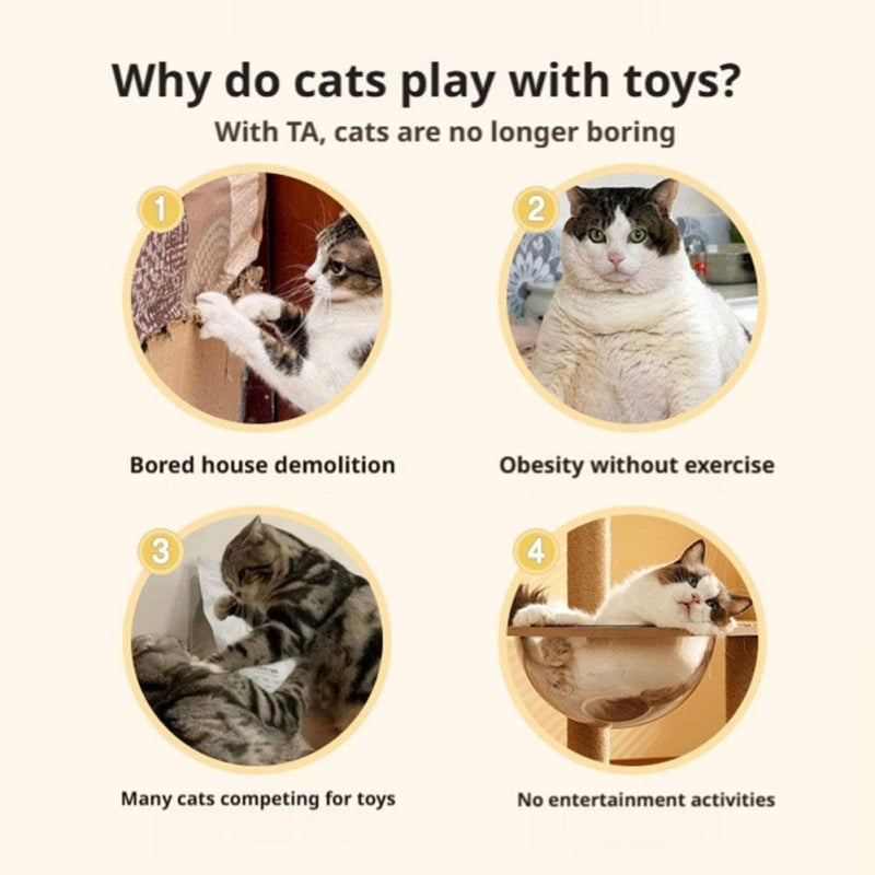 Sakerplus® Interactive Cat Toy Automatic Chasing Play