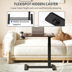 Saker Hidden Casters Adjustable Bedside Table