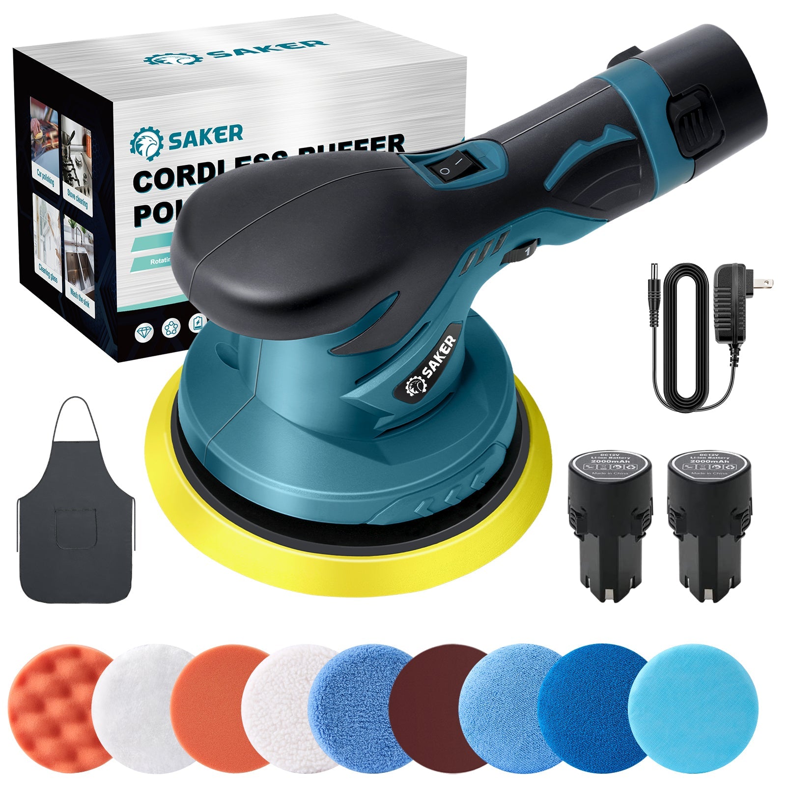 Sakerplus Cordless Car Buffer Polisher