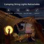 SAKER Camping String Lights—Dual Mode: Warm & Color Light