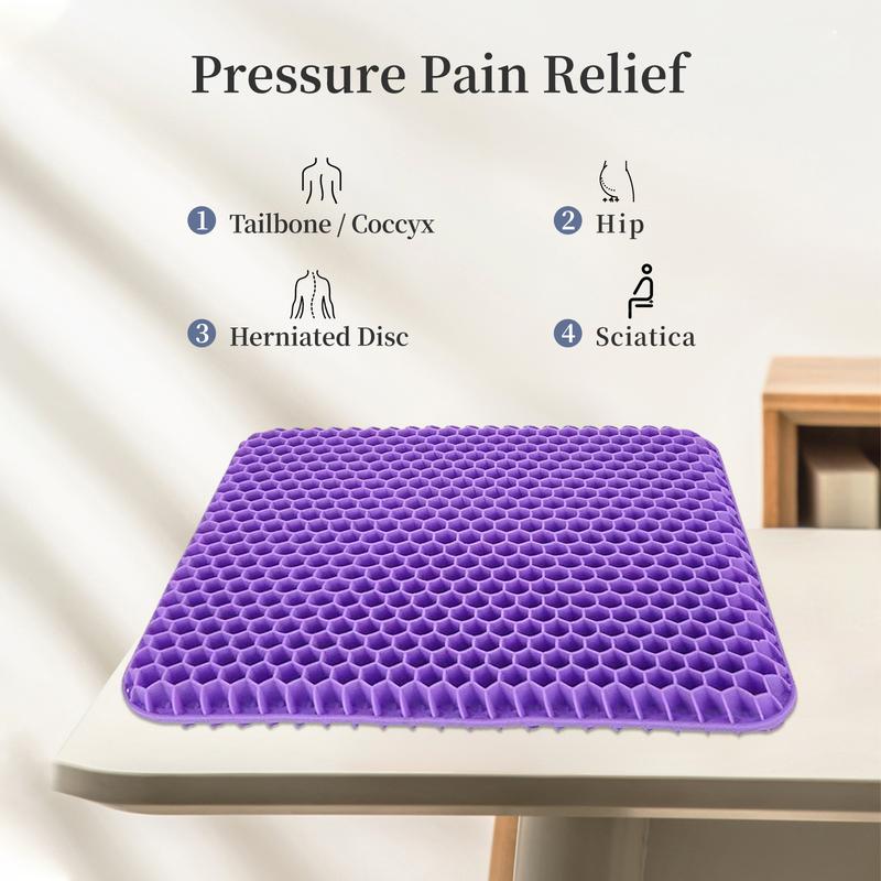 Sakerplus® Extra Large Purple Gel Seat Cushion