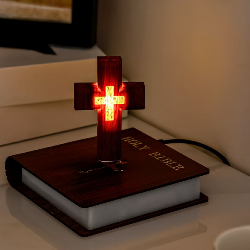 Sakerplus® Levitating Magnetic Floating Cross Lamp