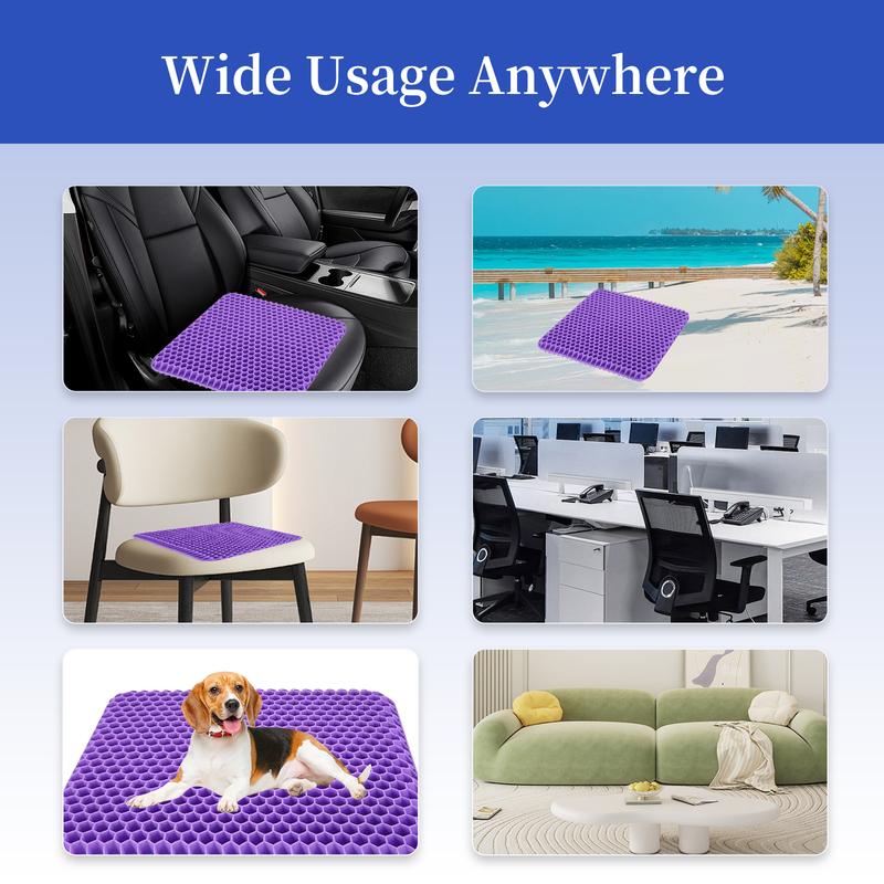 Sakerplus® Extra Large Purple Gel Seat Cushion