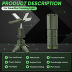 Sakerplus® Outdoor Lighting Solution - SakerPlus Camping Lantern with Four Led Lamps