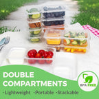 Sakerplus® Two Compartment Snackle Box Container