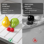 Sakerplus Collapsible Diatomaceous Dish Drying Mat