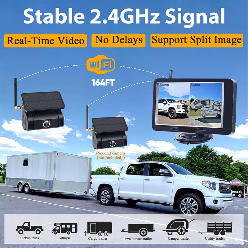 Sakerplus Magnetic Solar Wireless Backup Camera
