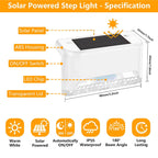 Sakerplus Solar Deck Lights Outdoor 4 Pack