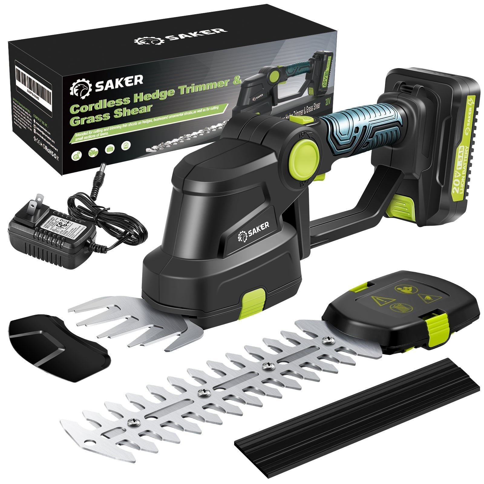 Saker® Cordless Hedge Trimmer