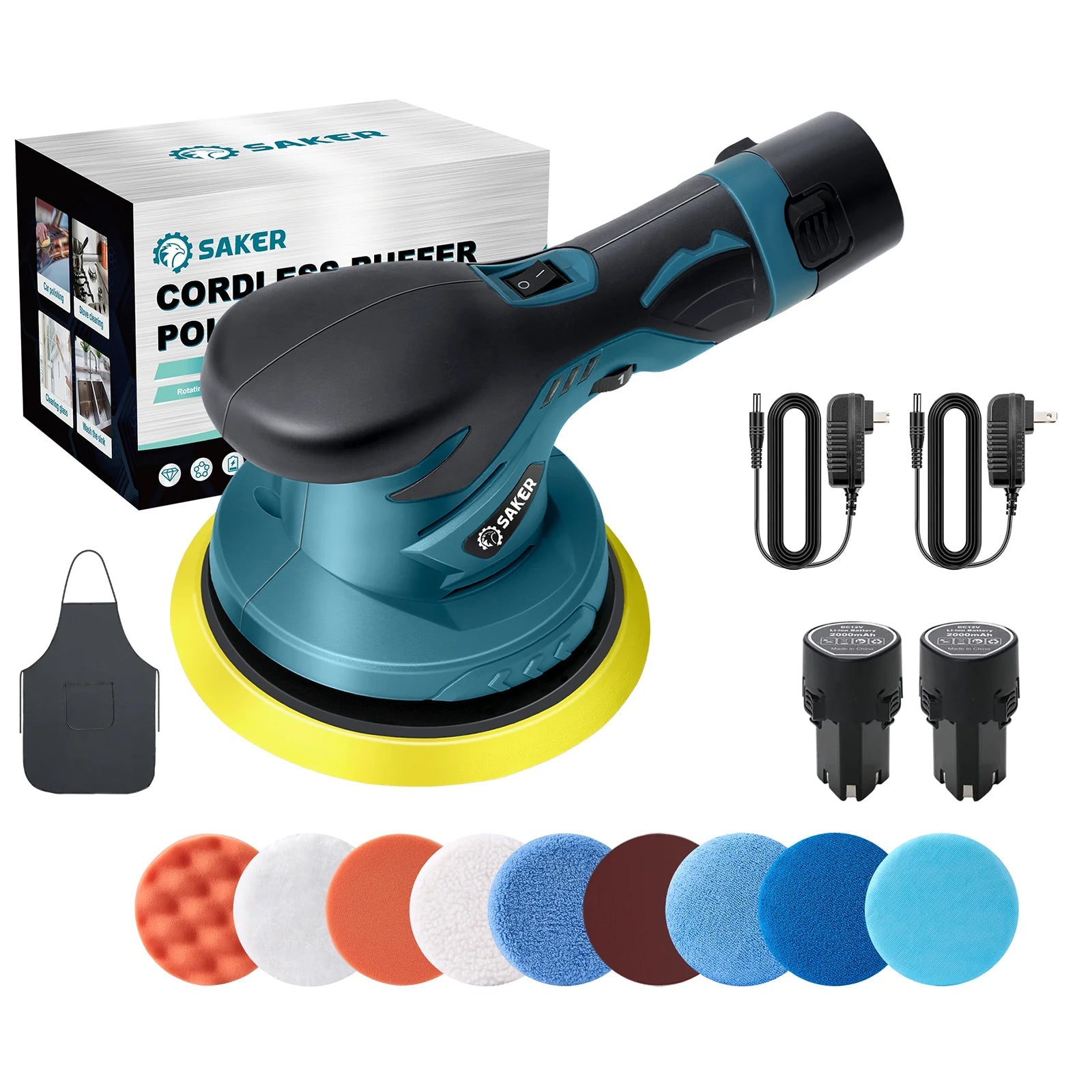 Sakerplus Cordless Car Buffer Polisher