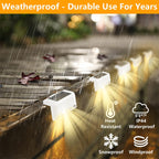 Sakerplus Solar Deck Lights Outdoor 4 Pack