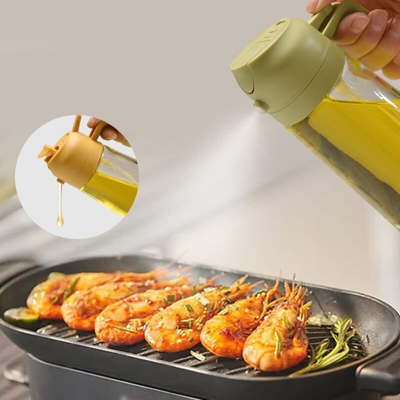 Sakerplus 2-in-1 Glass Oil Sprayer and Dispenser