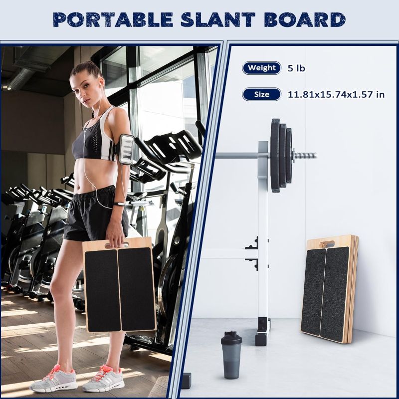 Sakerplus® Adjustable Wooden Slant Board Stretching
