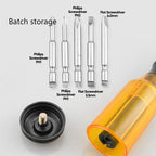 SAKERPLUS Push Pull Ratchet Screwdriver With 5 Screwdriver Heads