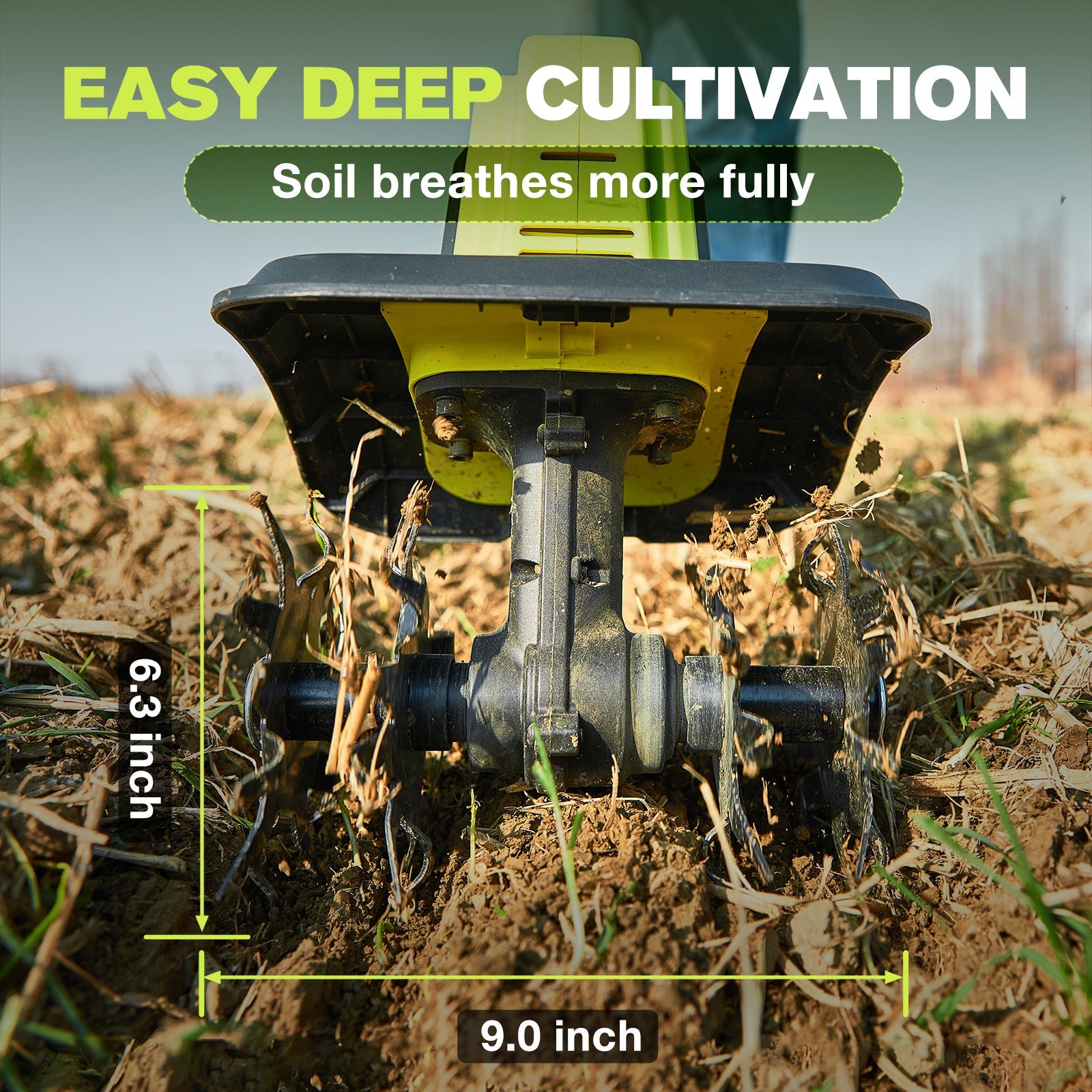Saker® Cordless Garden Tiller For Easy Soil