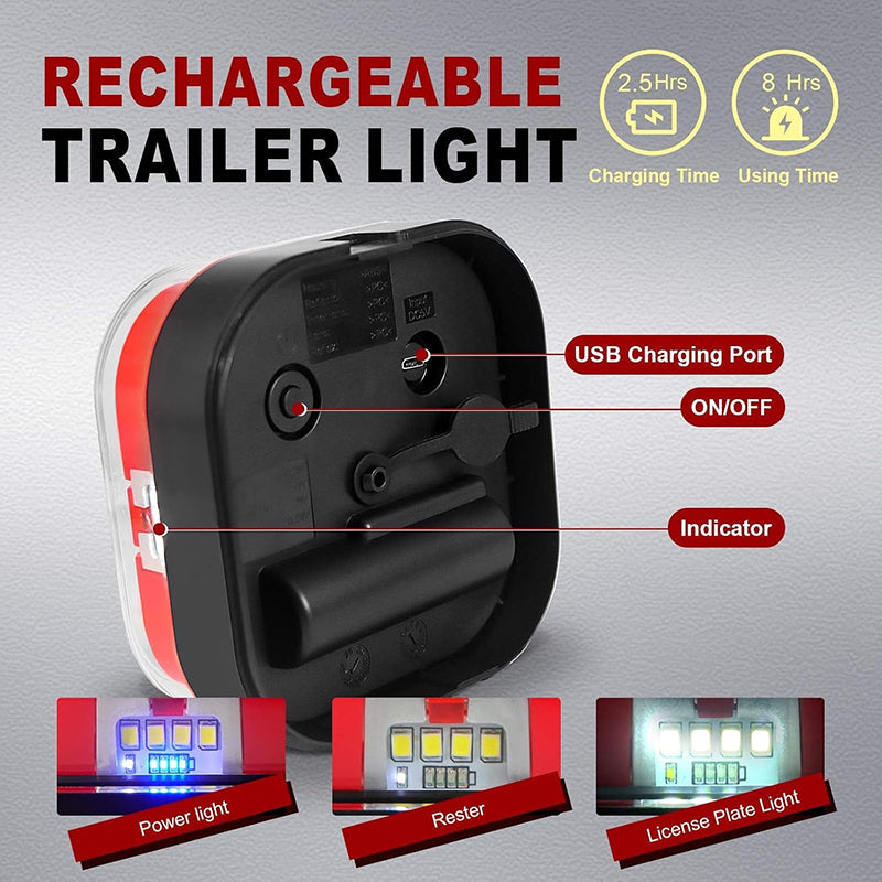 Sakerplus® Wireless Trailer Lights Kit