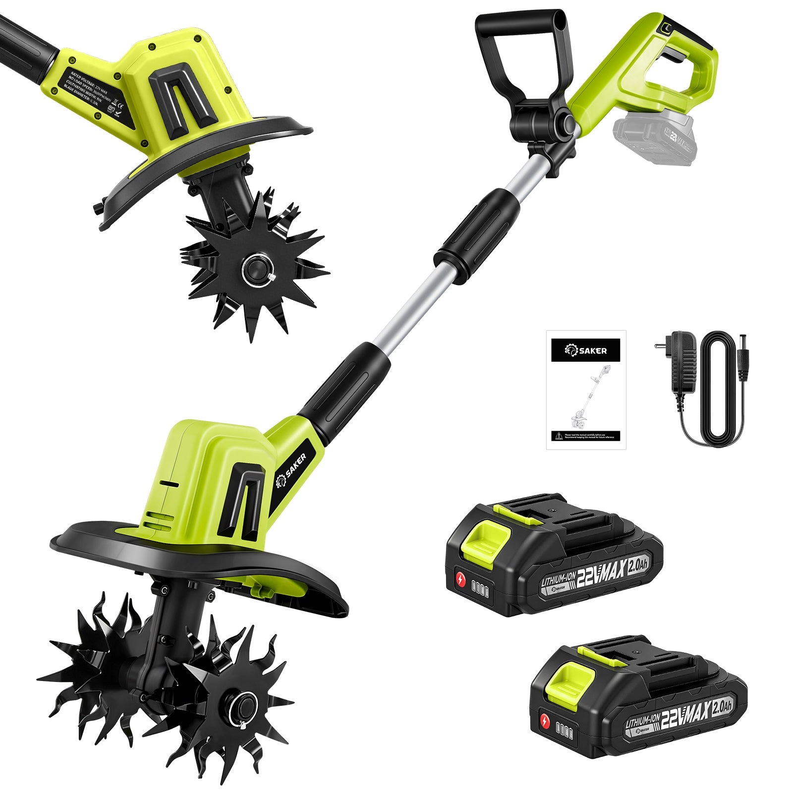 Saker® Cordless Garden Tiller For Easy Soil