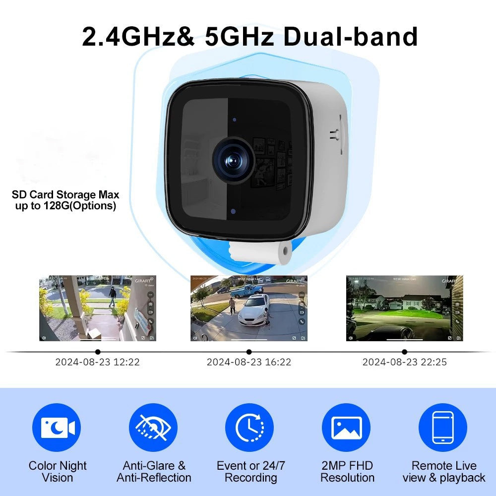 Sakerplus® Smart 2K Window Security Camera