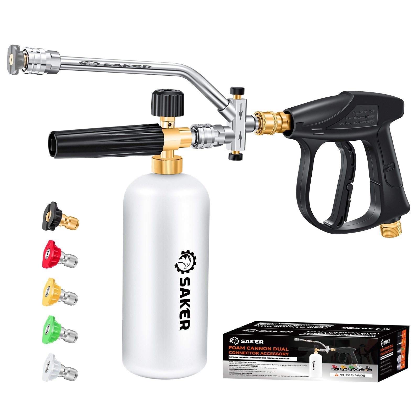 Saker® Foam Cannon Dual Connector Accessory