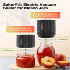 Efficient Food Saver - SakerPlus Electric Vacuum Sealer For Mason Jars
