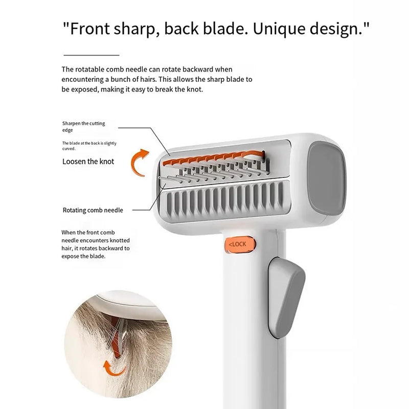 Sakerplus® Rotating Blade Pet Dematting Grooming Brush