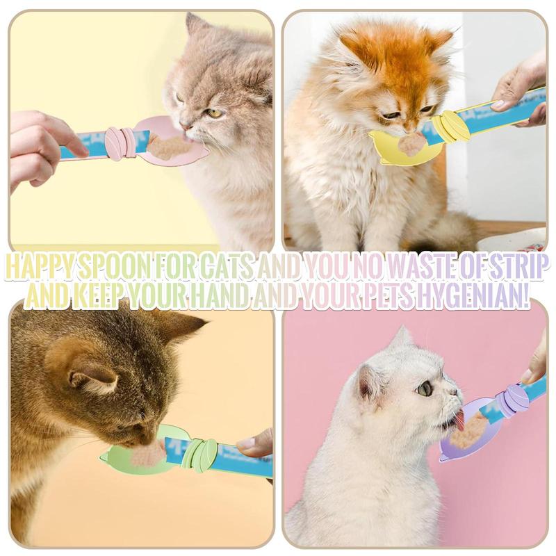 Sakerplus® Cat Treat Squeeze Feeding Spoon