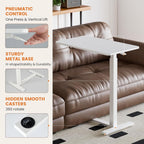 Saker Hidden Casters Adjustable Bedside Table