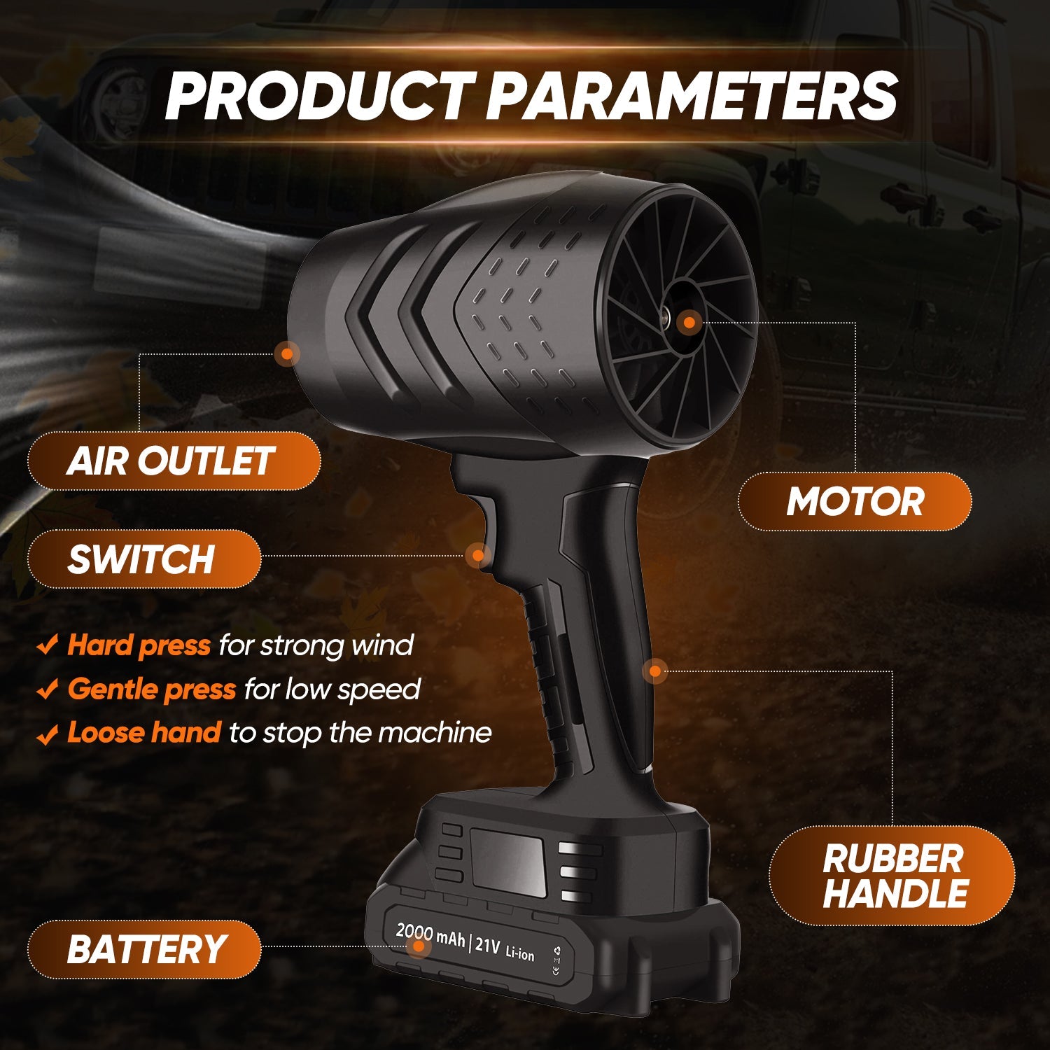 Saker Portable Dust Cleaner Accessory - 1 Battery