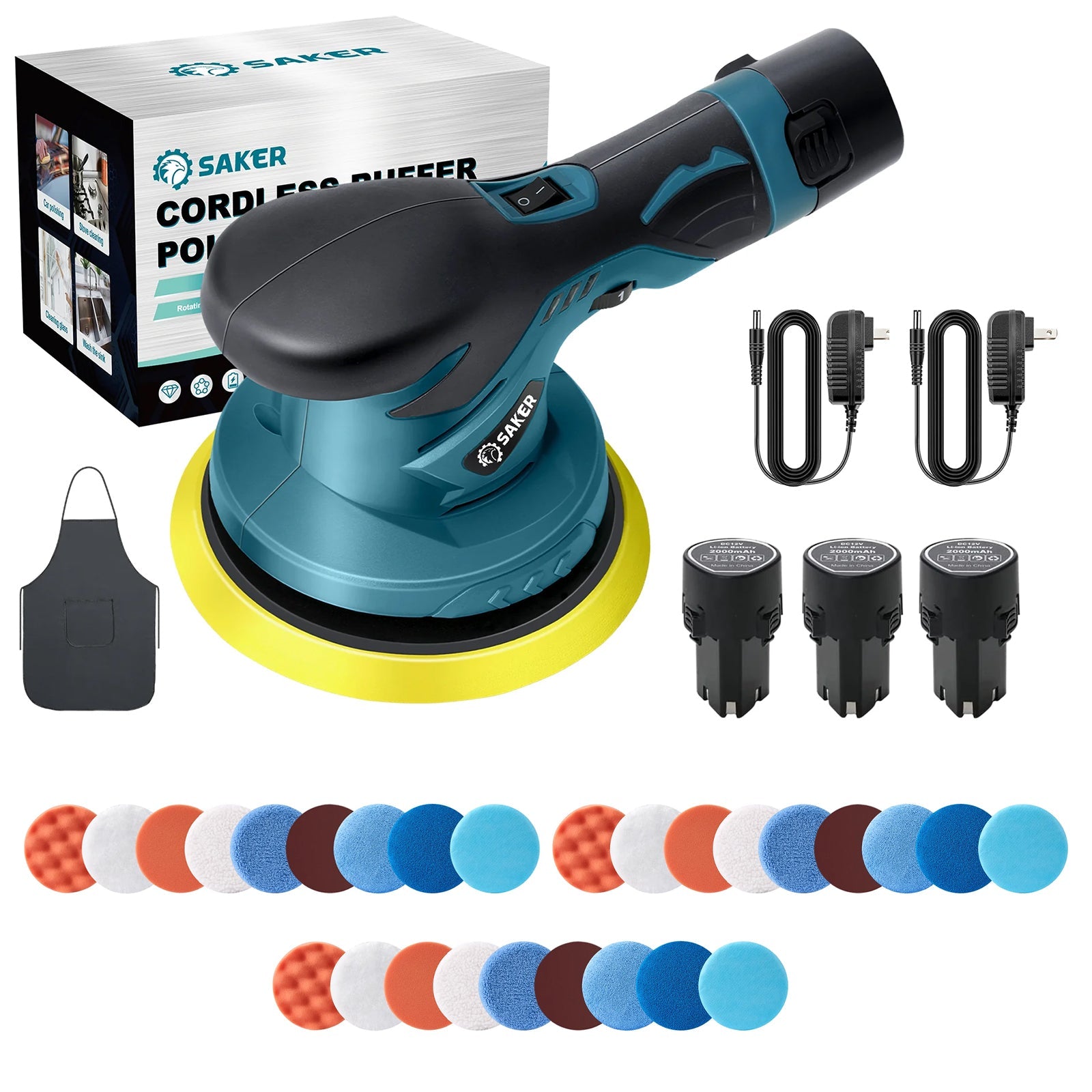 Sakerplus Cordless Car Buffer Polisher