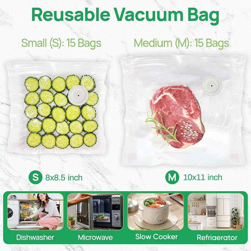 Sakerplus® Vacuum Sealer with Reusable Bags