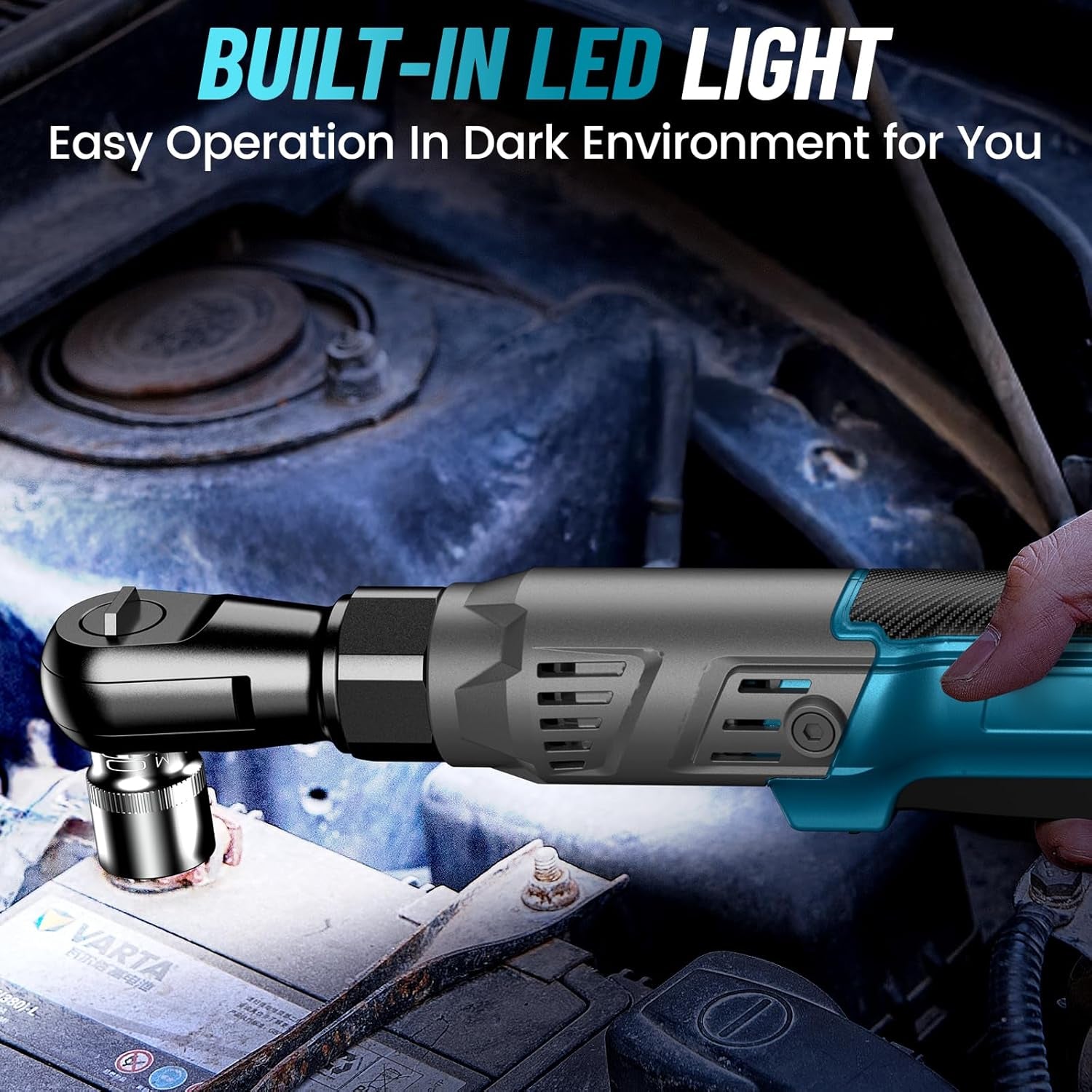 Sakerplus Cordless Electric Ratchet Wrench Set