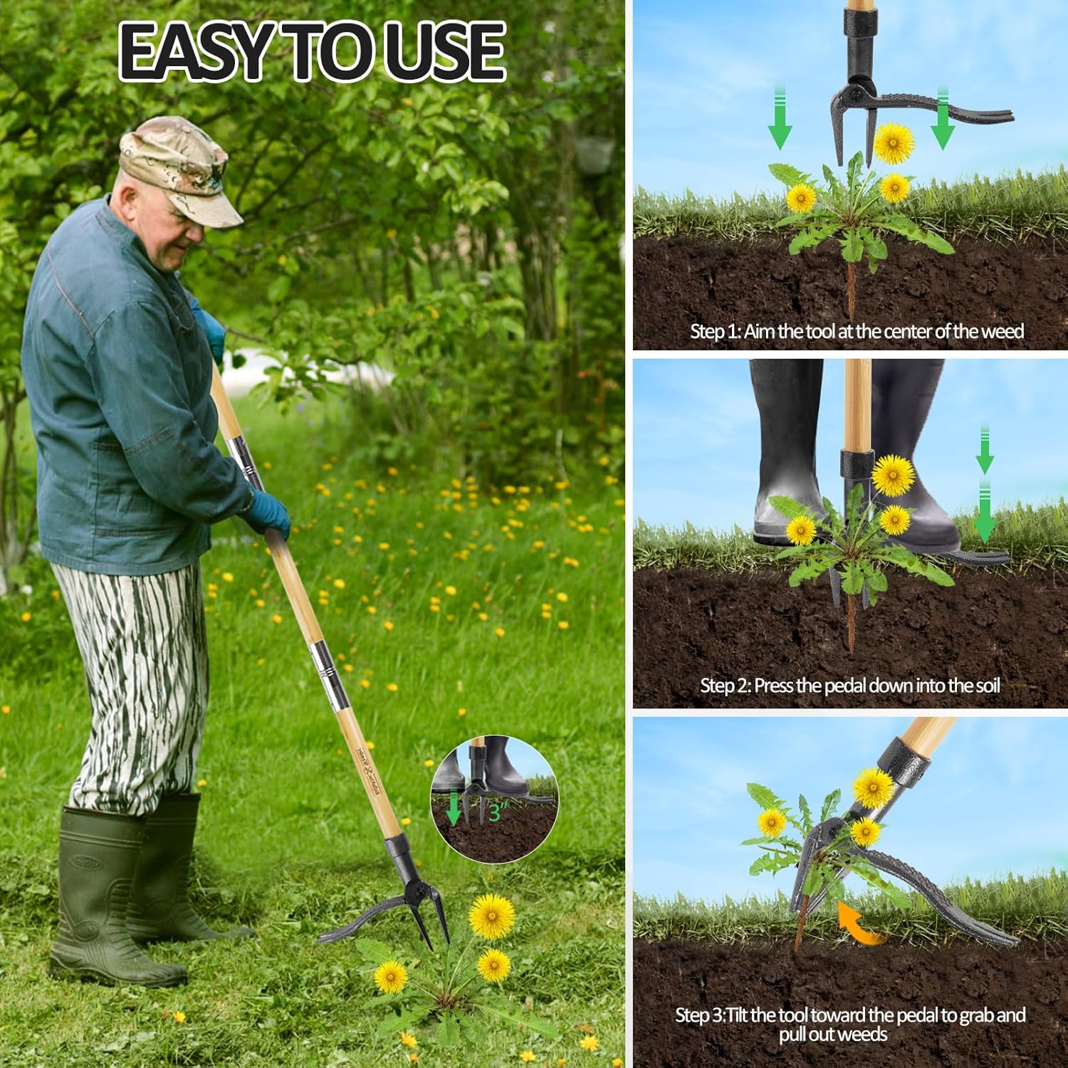 Sakerplus Weeder Tool