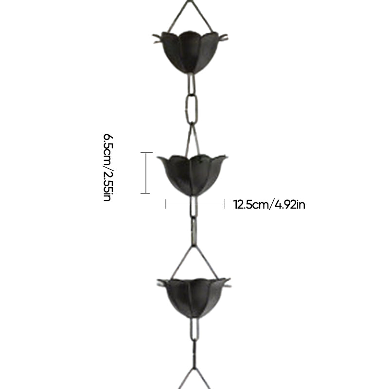 Sakerplus® Nature-Inspired Petal Design Rain Chain