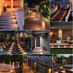 Sakerplus Solar Deck Lights Outdoor 4 Pack