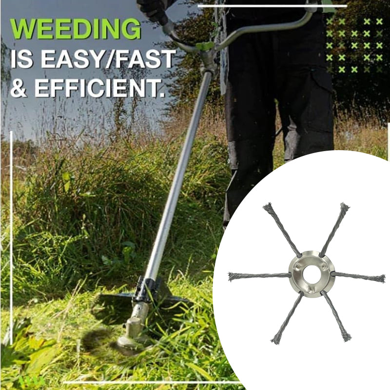 Sakerplus® 6 inch Steel Wire Brush Cutter Trimmer Head