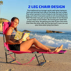 Sakerplus® Portable Folding Beach Lounge Tanning Chair