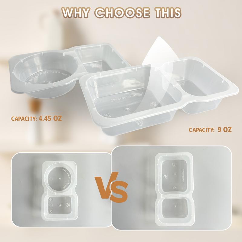 Sakerplus® Two Compartment Snackle Box Container
