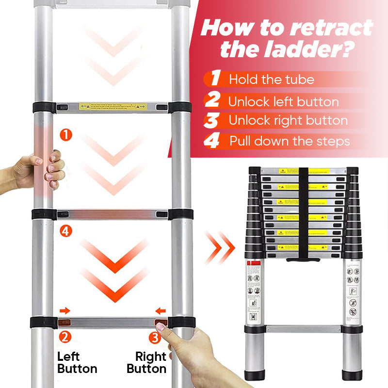 Sakerplus® Portable Collapsible Extension Ladder