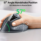 Sakerplus Ergonomic Triple-Connect Wireless Mouse