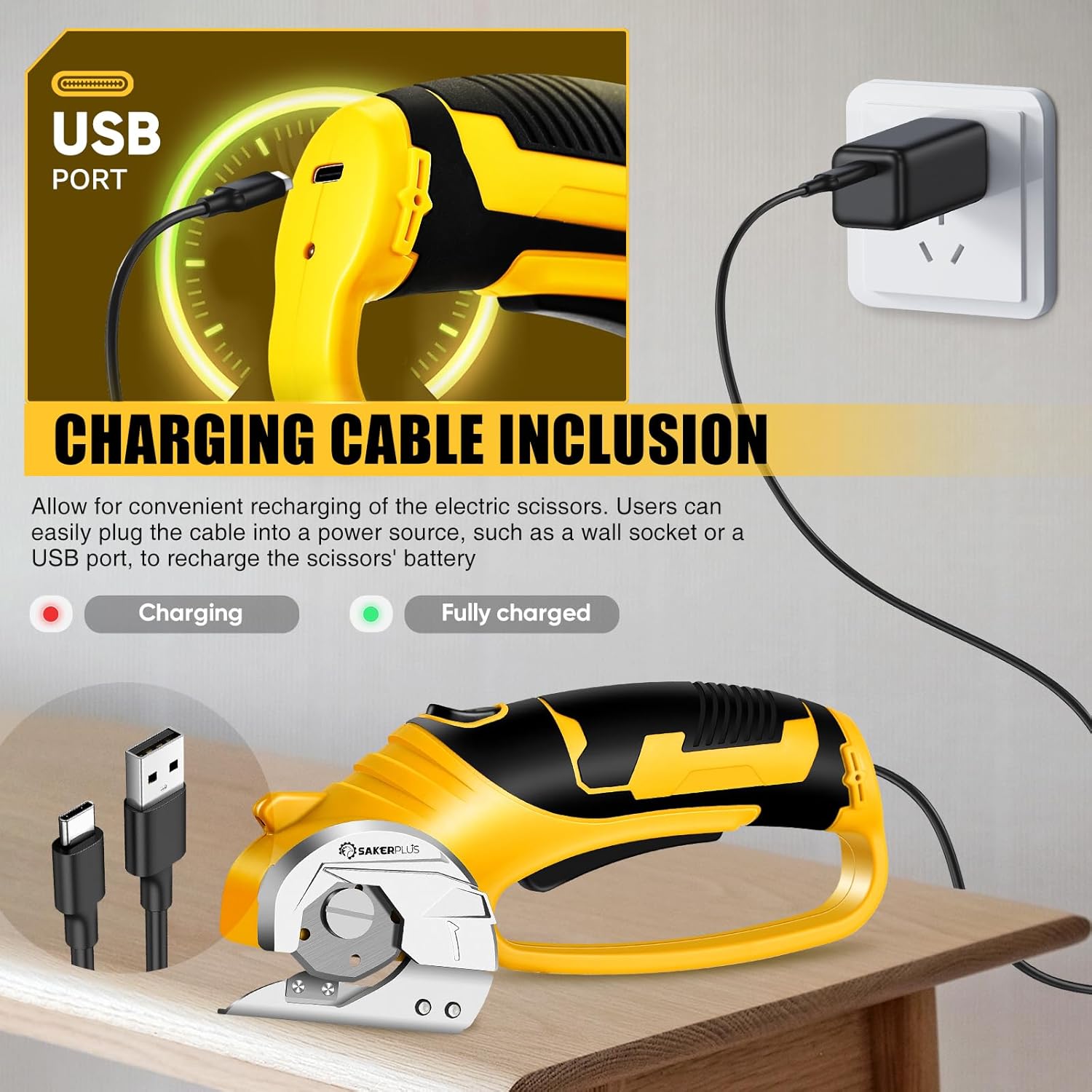 SakerPlus® Cordless Electric Scissors