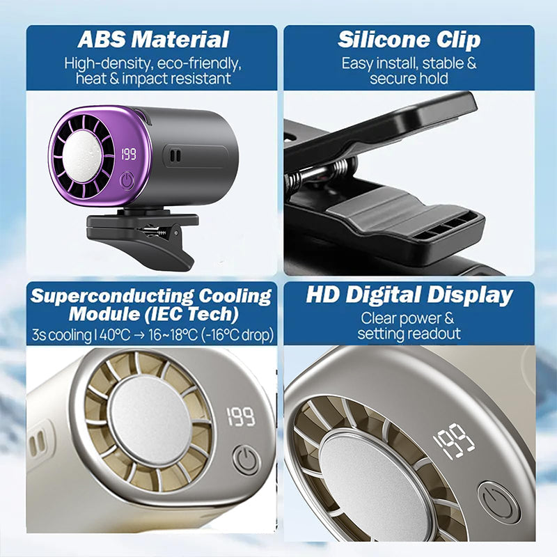 Sakerplus® 360° Rotating Semi-Cooling Clip Fan