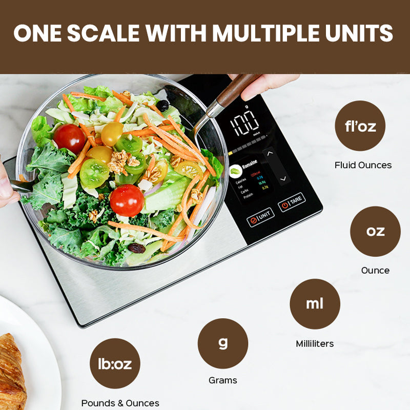 Sakerplus Digital Kitchen Scale with Nutrition Tracking
