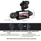 Sakerplus® 4 Channel FHD Dash Cam