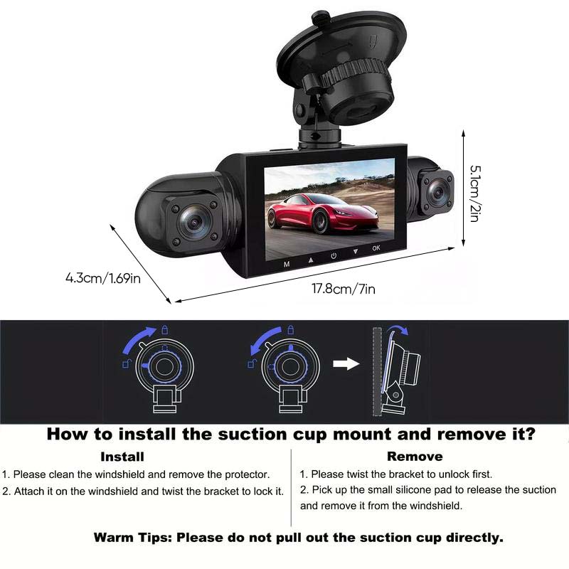 Sakerplus® 4 Channel FHD Dash Cam